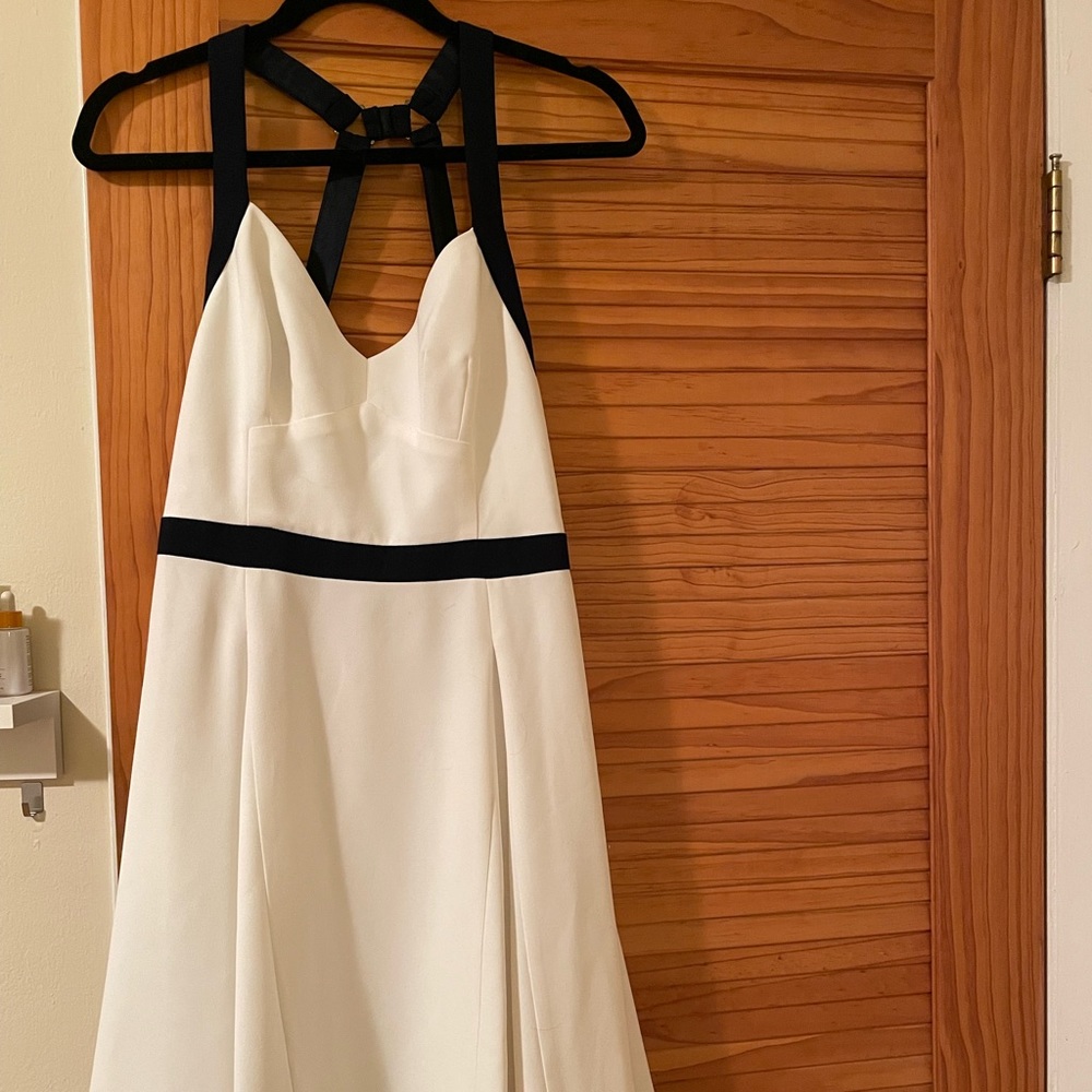 Trina Turk White/Navy Mini Dress